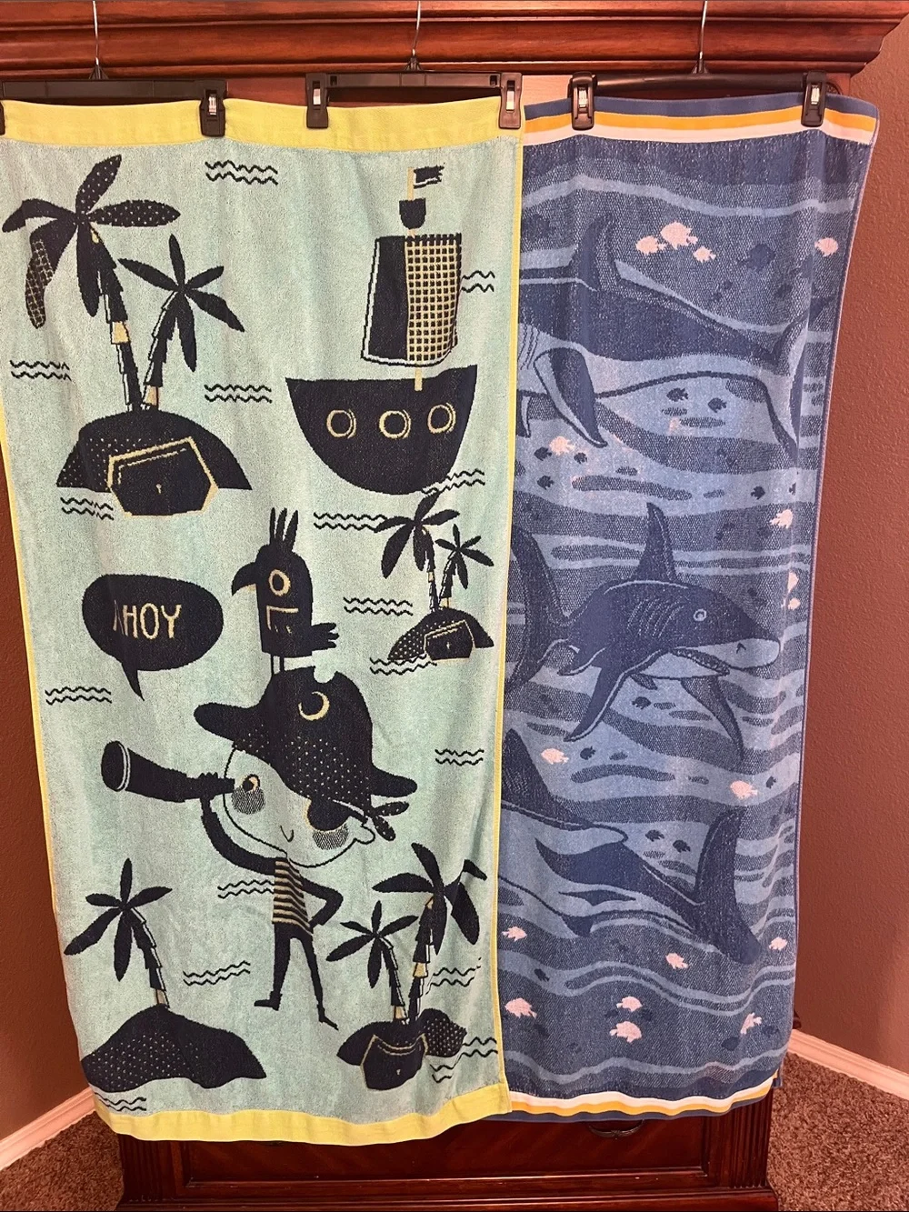 Member’s Mark Kids Pirate Beach Towel and Kids Shark Beach Towel